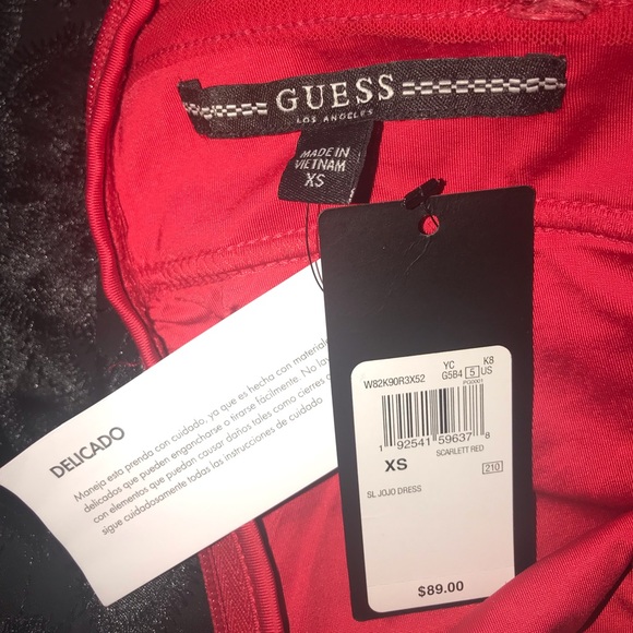 Guess Beautiful Red Lace Cami Dress - Picture 7 of 7